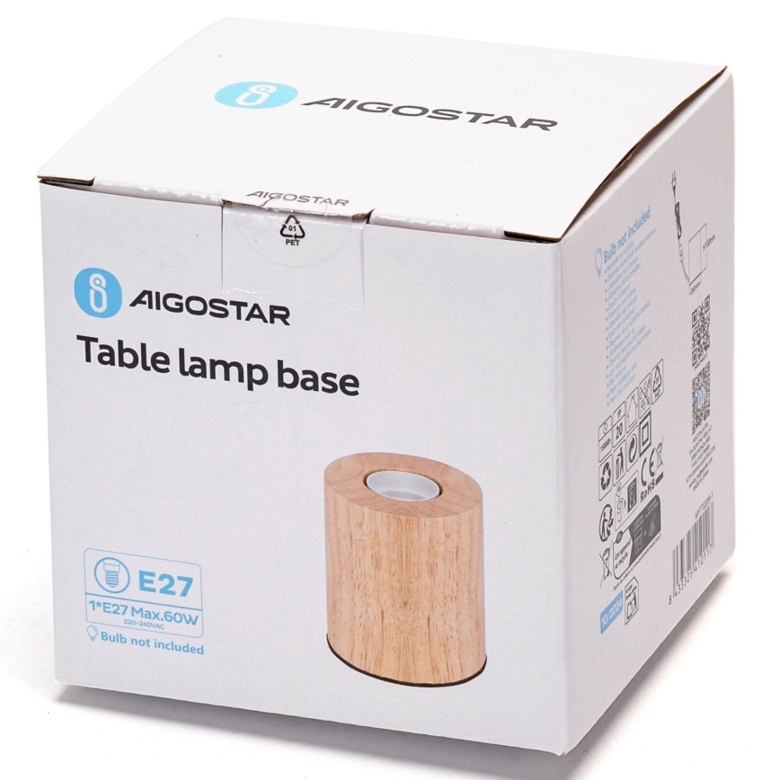 Aigostar - Stolní lampa 1xE27/60W/230V béžová