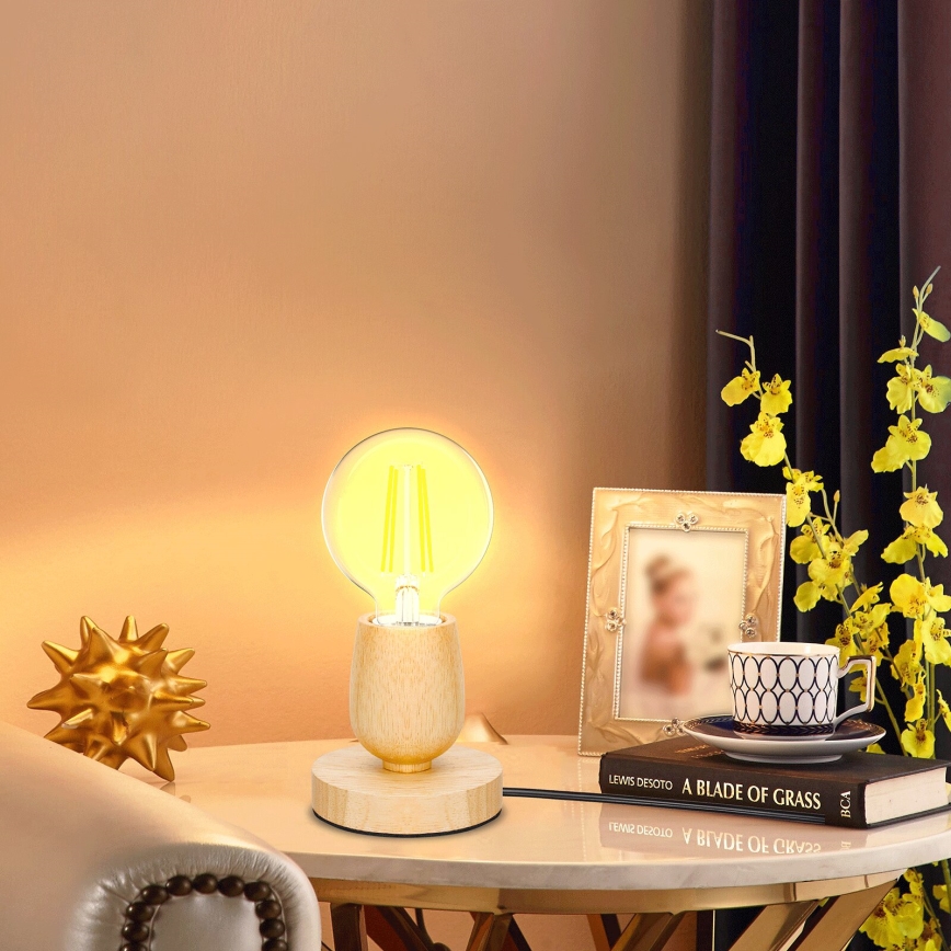 Aigostar - Stolní lampa 1xE27/60W/230V béžová