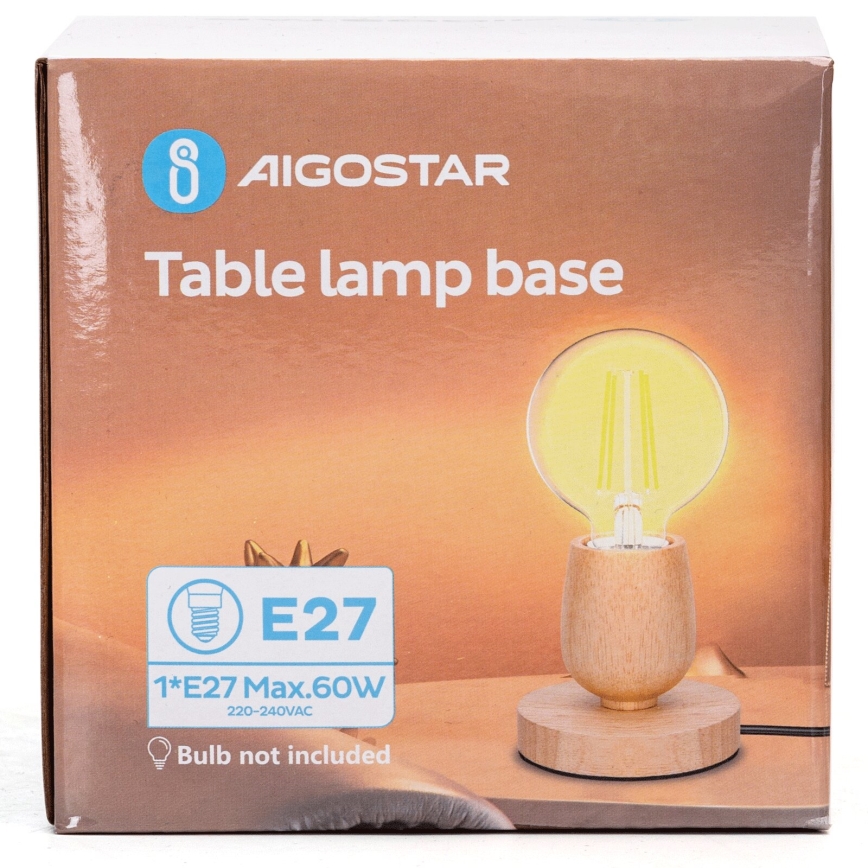 Aigostar - Stolní lampa 1xE27/60W/230V béžová