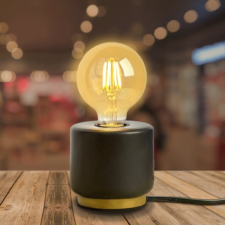 Aigostar - Stolní lampa 1xE27/60W/230V černá