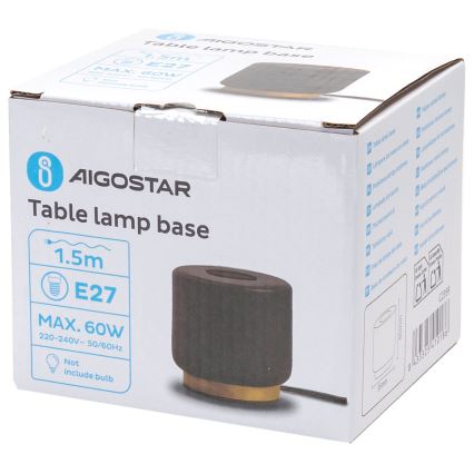Aigostar - Stolní lampa 1xE27/60W/230V černá