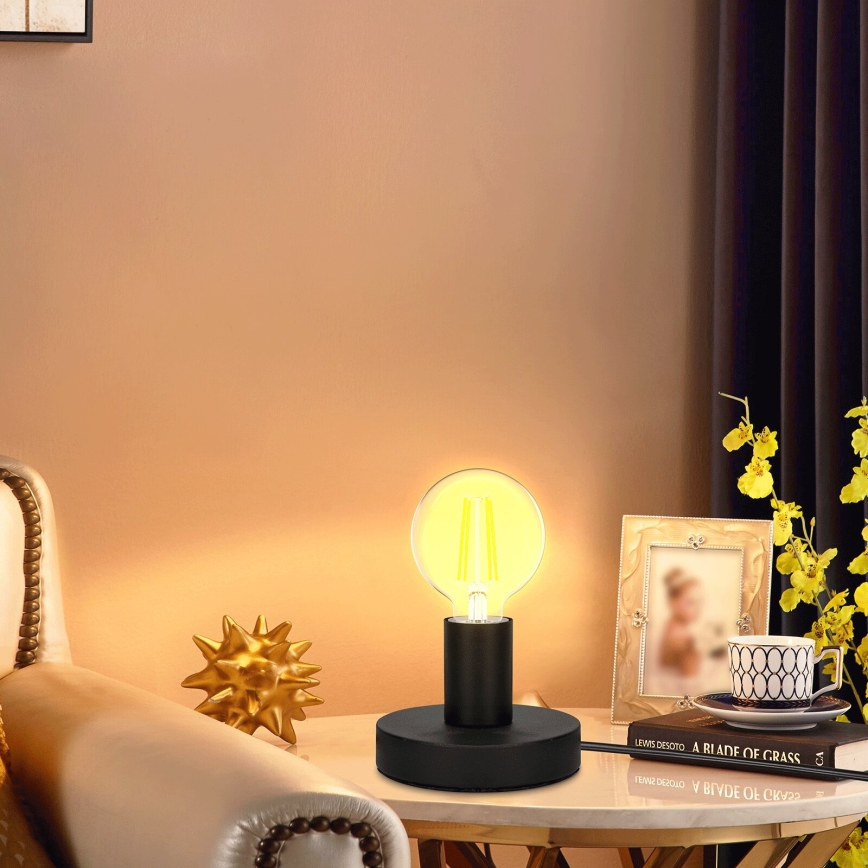 Aigostar - Stolní lampa 1xE27/60W/230V černá