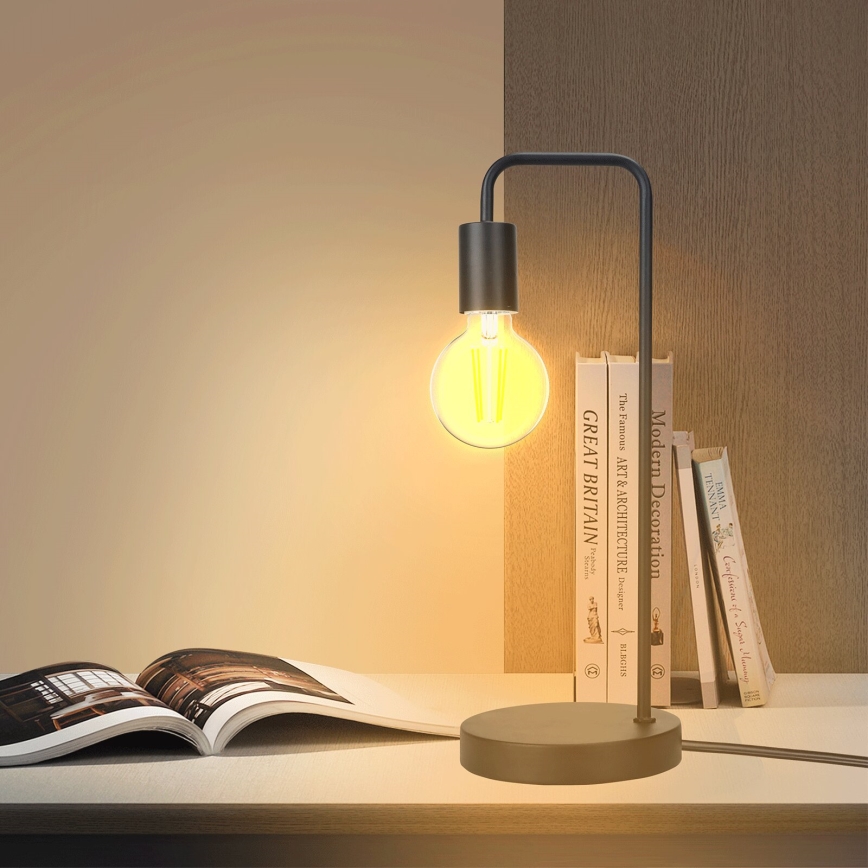 Aigostar - Stolní lampa 1xE27/60W/230V černá