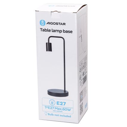 Aigostar - Stolní lampa 1xE27/60W/230V černá