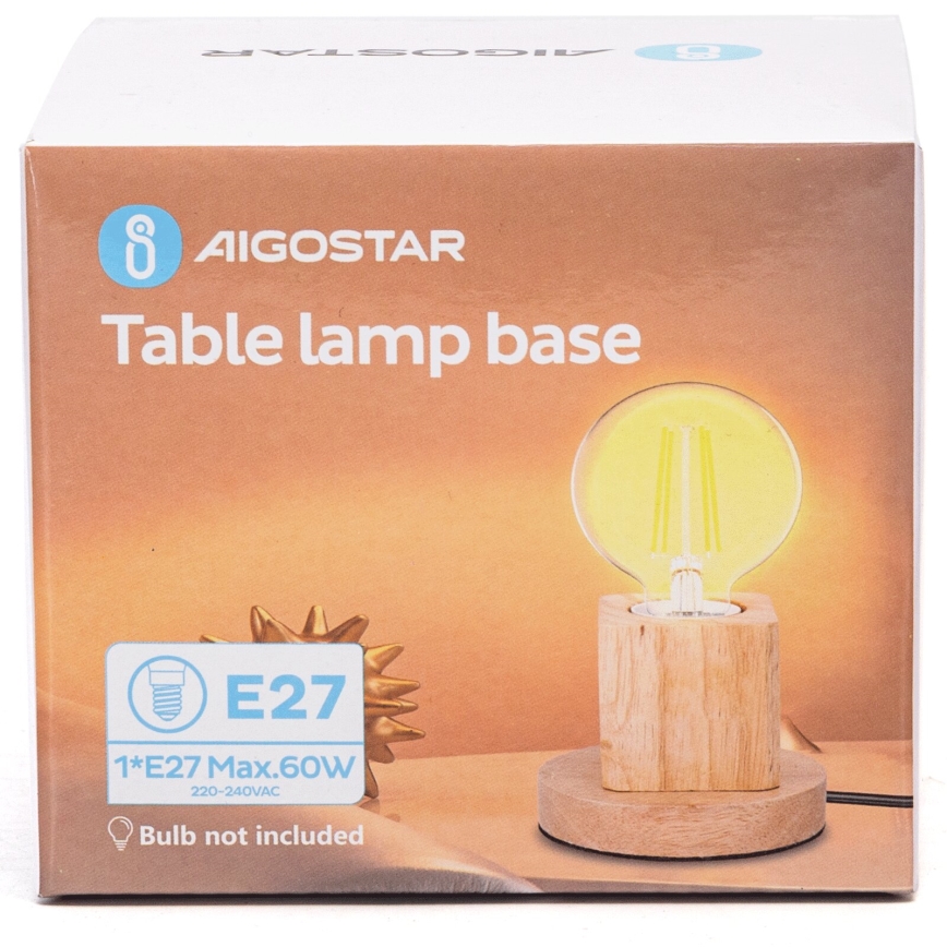 Aigostar - Stolní lampa 1xE27/60W/230V kaučukovník