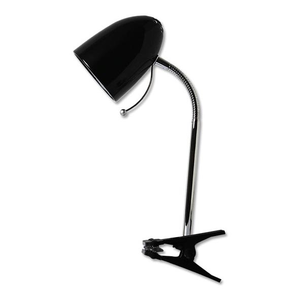 Aigostar -  Stolní lampa s klipem 1xE27/11W/230V černá/lesklý chrom