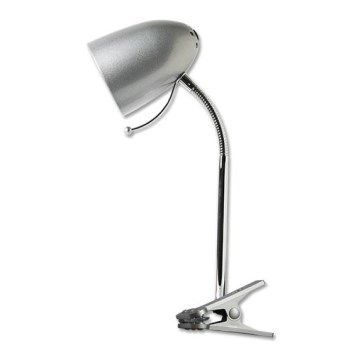 Aigostar -  Stolní lampa s klipem 1xE27/11W/230V stříbrná/lesklý chrom