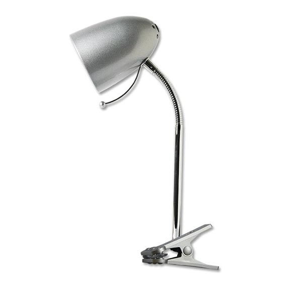 Aigostar -  Stolní lampa s klipem 1xE27/11W/230V stříbrná/lesklý chrom