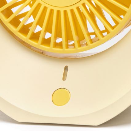 Aigostar - Stolní nabíjecí ventilátor 3W/5V 1200mAh USB oranžová