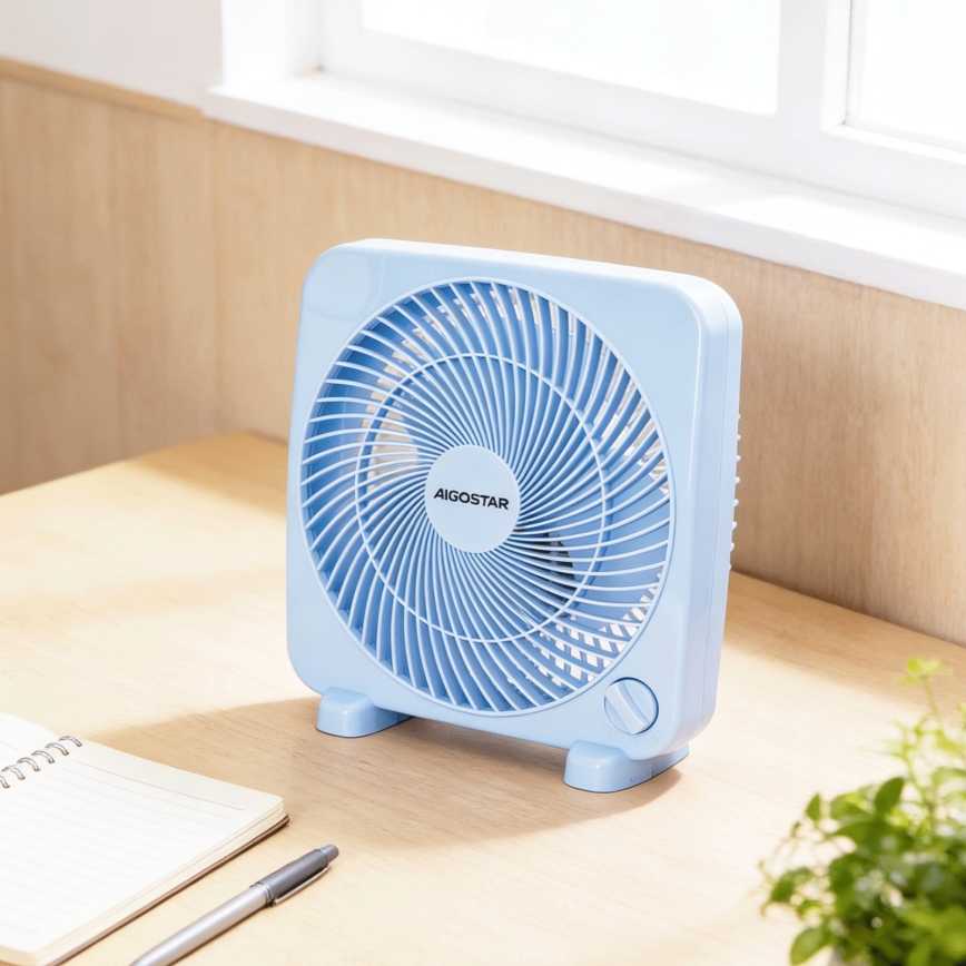 Aigostar - Stolní ventilátor 30W/230V modrá