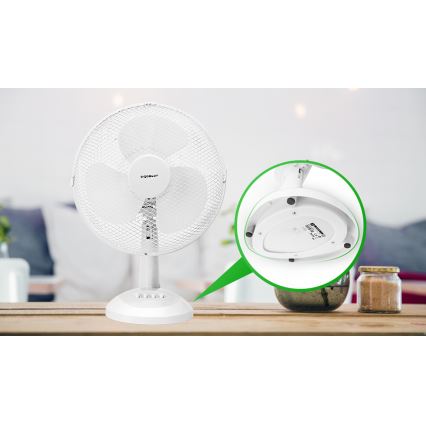 Aigostar - Stolní ventilátor 35W/230V 34 cm bílá