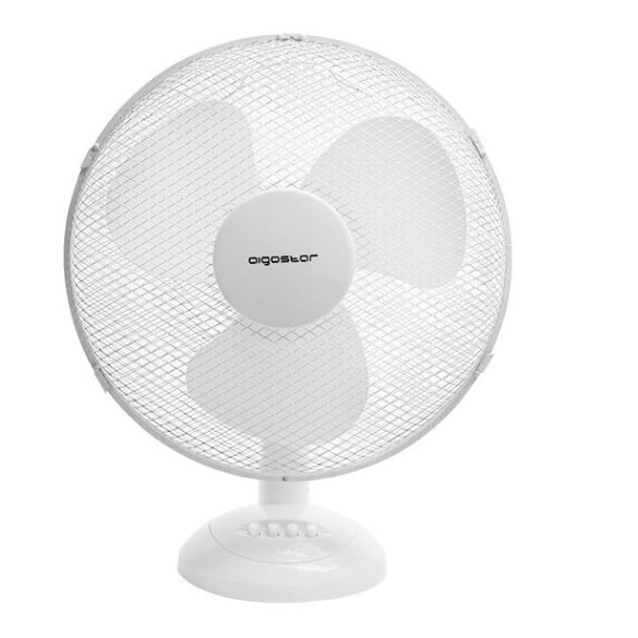 Aigostar - Stolní ventilátor 45W/230V 34 cm bílá