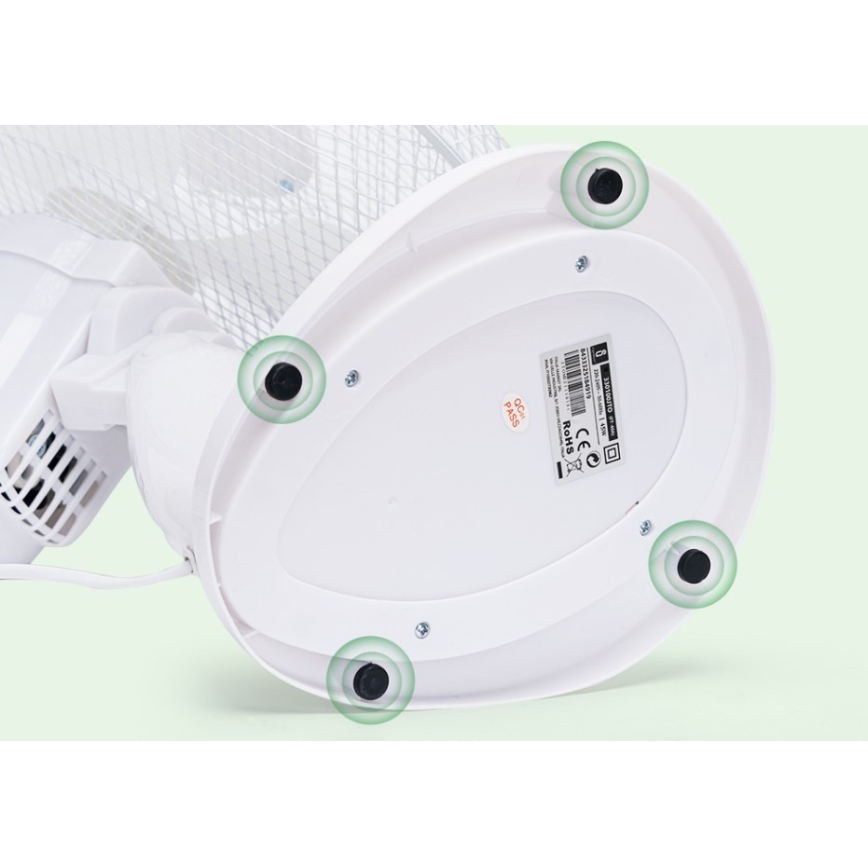 Aigostar - Stolní ventilátor 45W/230V 34 cm bílá