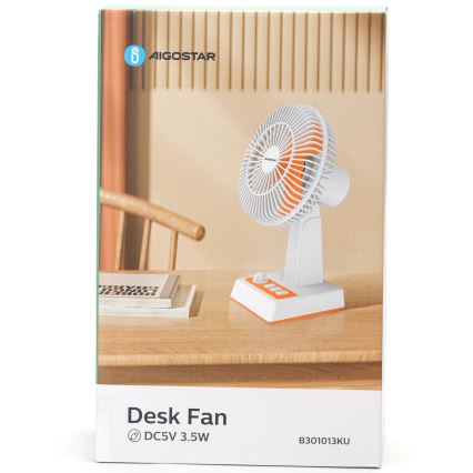 Aigostar - Stolní ventilátor 6W/USB