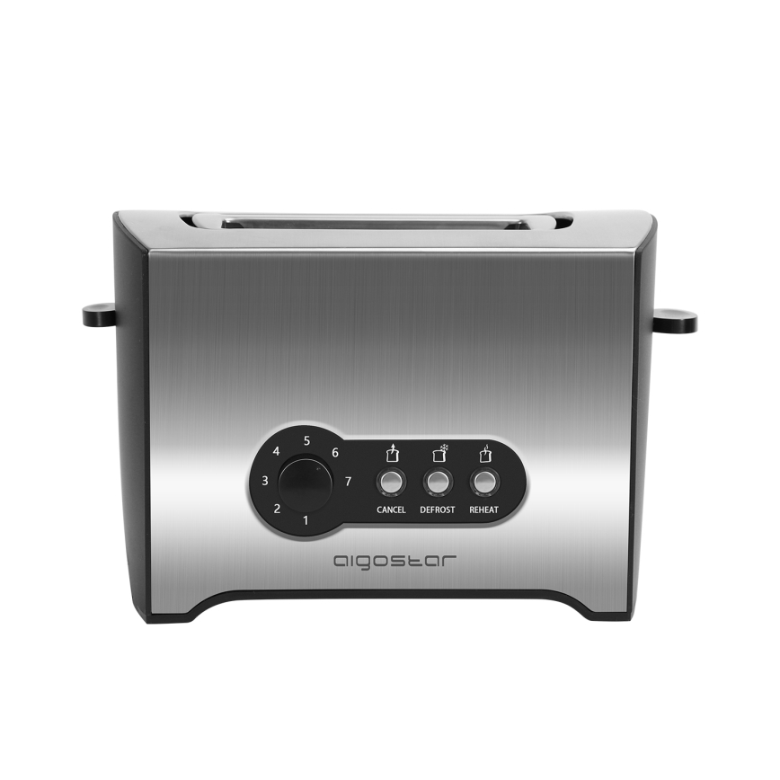 Aigostar - Topinkovač s dvěma otvory 900W/230V matný chrom