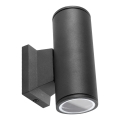 Aigostar - Venkovní nástěnné svítidlo 2xGU10/35W/230V černá IP65 kulatý