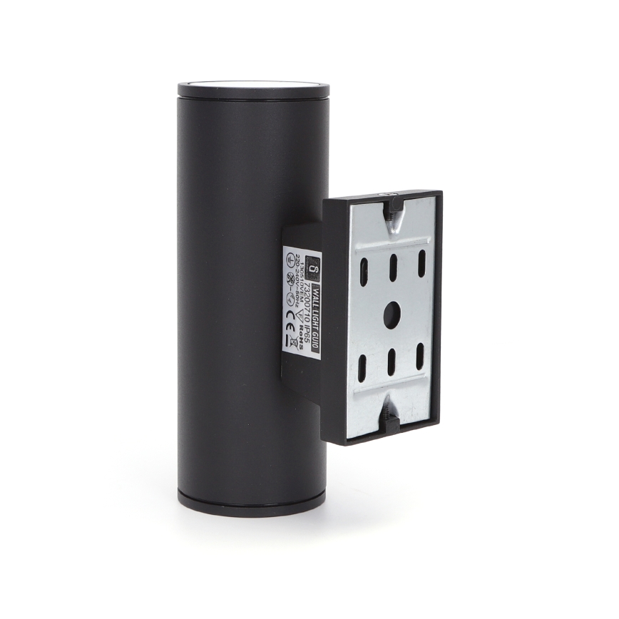Aigostar - Venkovní nástěnné svítidlo 2xGU10/35W/230V IP65 černá kulatý