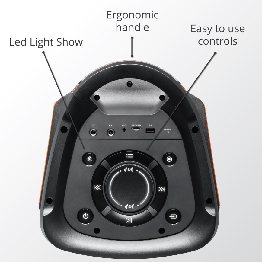 AKAI PARTY BOX 810 - Bezdrátový reproduktor 65W/230V 5000 mAh + dálkové ovládání