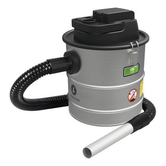 AKU vysavač popela s HEPA filtrem 12 l 110W/18V 2000 mAh matný chrom