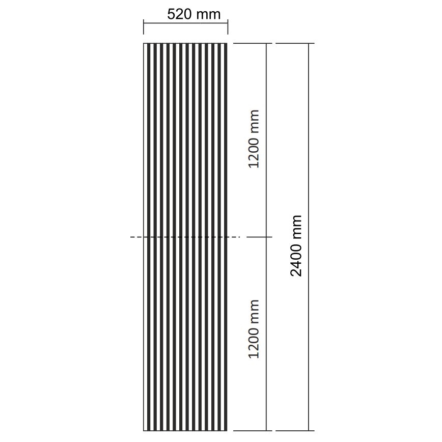 Akustický obkladový panel VASALUND 240x52 cm ořech