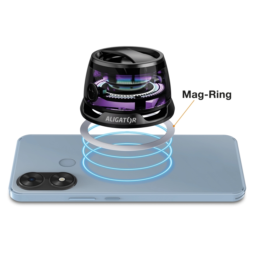 Aligator ABSMB01 - Magnetický reproduktor pro MagSafe Mini Beat 400 mAh černá