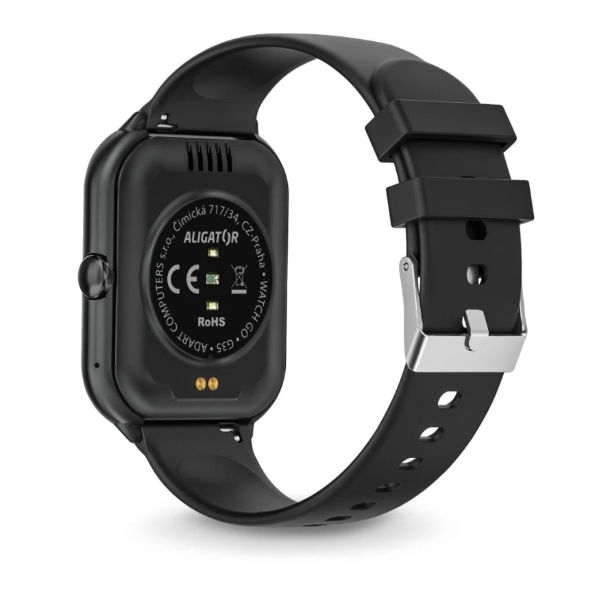 Aligator AW10BK - Chytré hodinky Watch GO 220 mAh IP67 černá