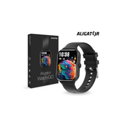 Aligator AW10BK - Chytré hodinky Watch GO 220 mAh IP67 černá