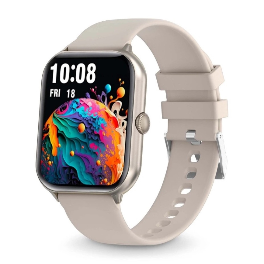Aligator AW10SR - Chytré hodinky Watch GO 220 mAh IP67 krémová