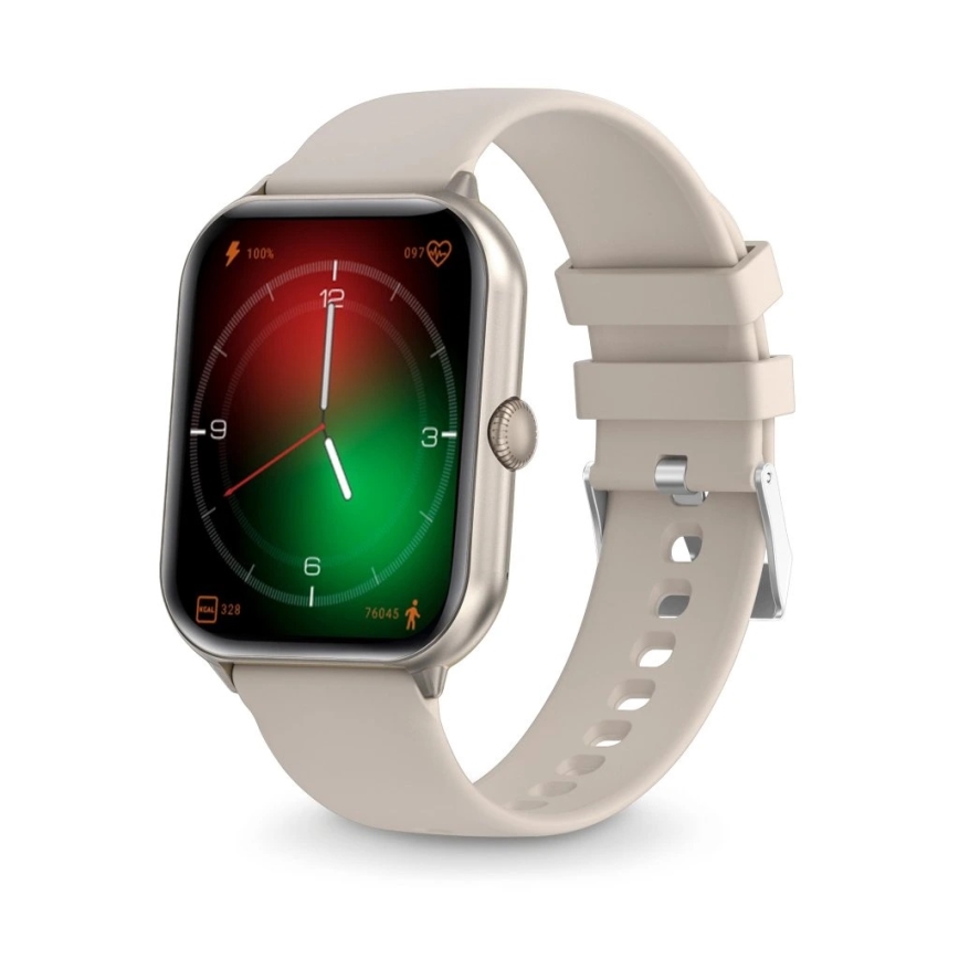 Aligator AW10SR - Chytré hodinky Watch GO 220 mAh IP67 krémová