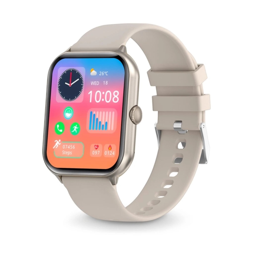 Aligator AW10SR - Chytré hodinky Watch GO 220 mAh IP67 krémová
