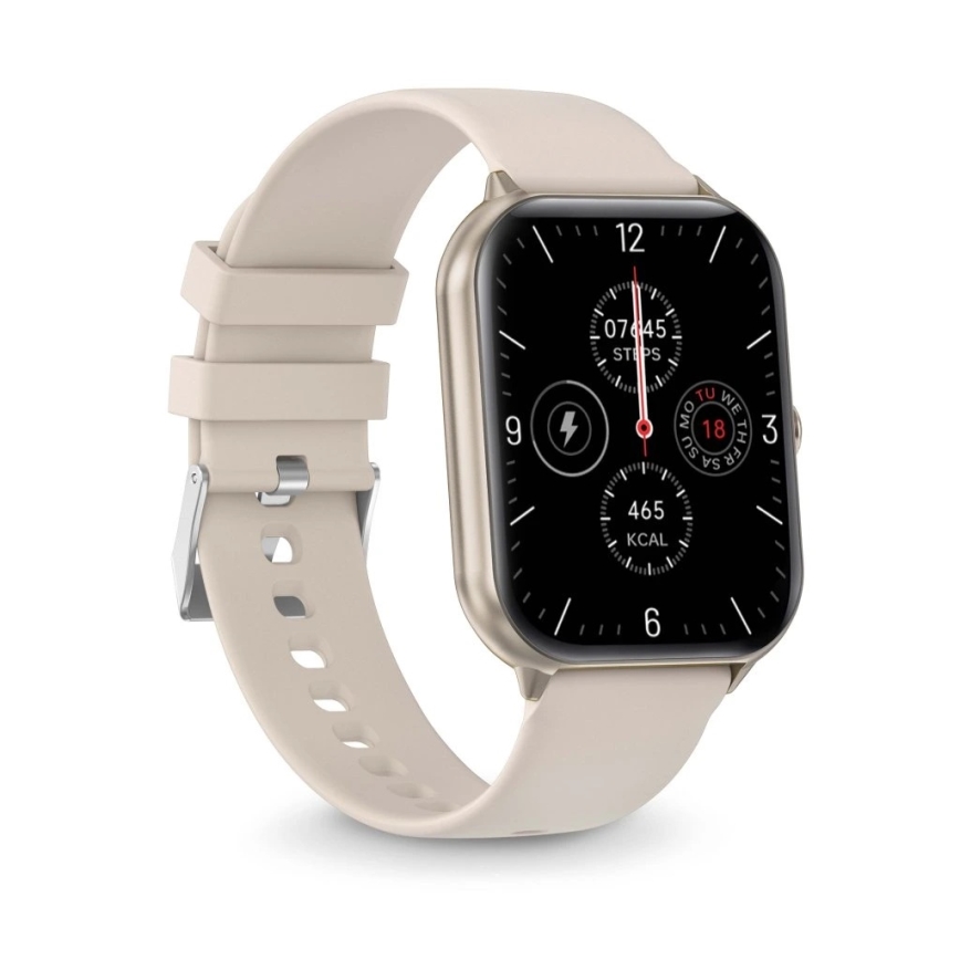 Aligator AW10SR - Chytré hodinky Watch GO 220 mAh IP67 krémová