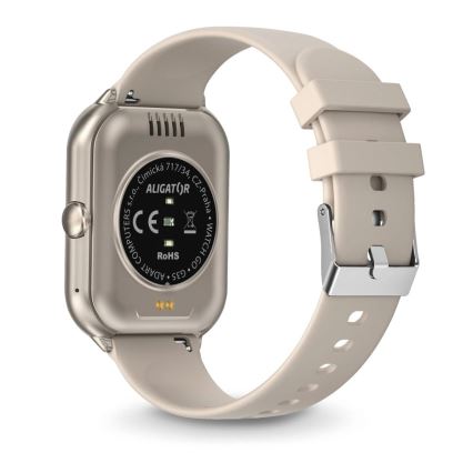 Aligator AW10SR - Chytré hodinky Watch GO 220 mAh IP67 krémová