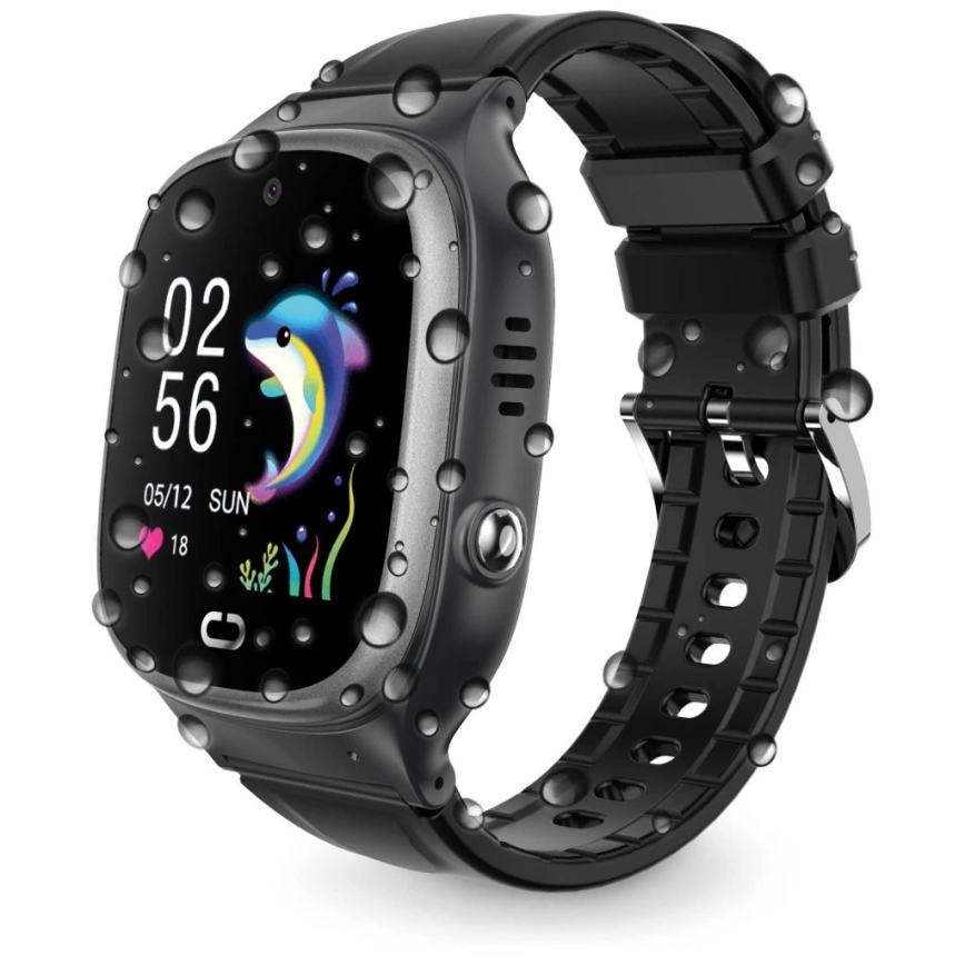 Aligator AW11BK - Chytré hodinky Watch Junior 2 450 mAh IP67 Wi-Fi černá
