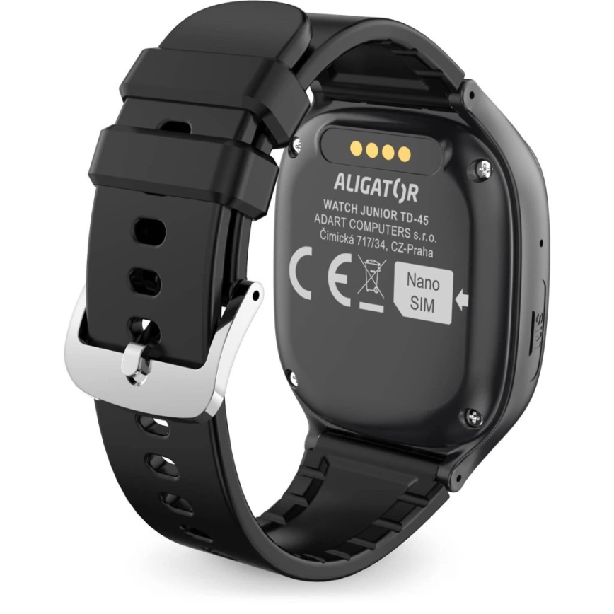Aligator AW11BK - Chytré hodinky Watch Junior 2 450 mAh IP67 Wi-Fi černá