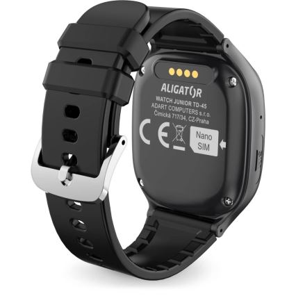 Aligator AW11BK - Chytré hodinky Watch Junior 2 450 mAh IP67 Wi-Fi černá