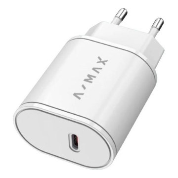 Aligator AX0001V - Rychlonabíjecí adaptér A-MAX Power Delivery 20W USB-C bílá