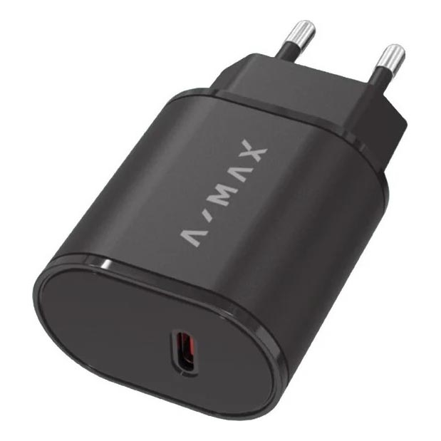Aligator AX0002V - Rychlonabíjecí adaptér A-MAX Power Delivery 20W USB-C černá