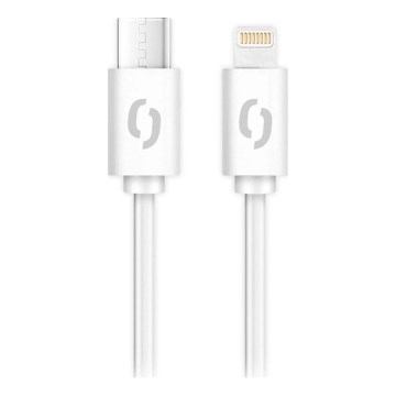 Aligator DATKP57 - USB kabel USB-C / Lightning 30W Power Delivery 0,5m bílá