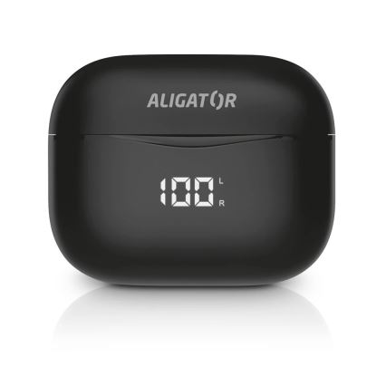 Aligator TWS06 - Bezdrátová sluchátka Pods PRO 3 200 mAh + 2x 30 mAh černá