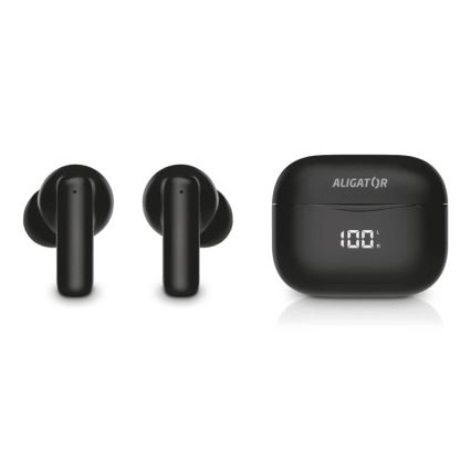 Aligator TWS06 - Bezdrátová sluchátka Pods PRO 3 200 mAh + 2x 30 mAh černá