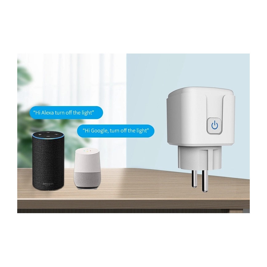 Aligator WAL001 - Chytrá zásuvka 3680W/230V/Typ E/16A Wi-Fi Tuya
