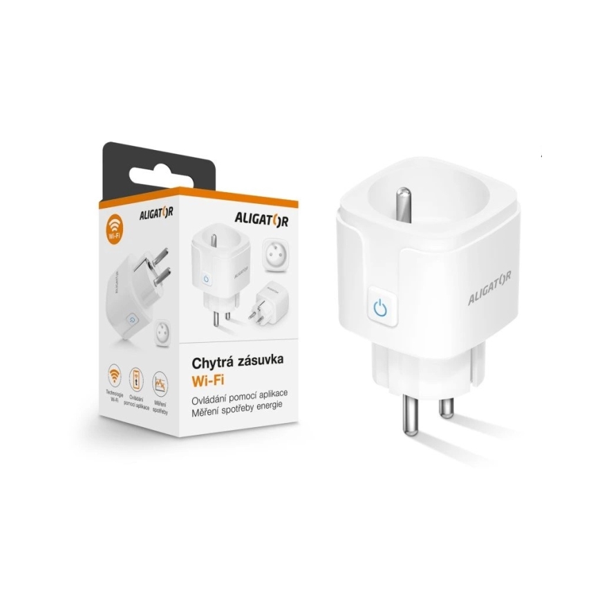 Aligator WAL001 - Chytrá zásuvka 3680W/230V/Typ E/16A Wi-Fi Tuya