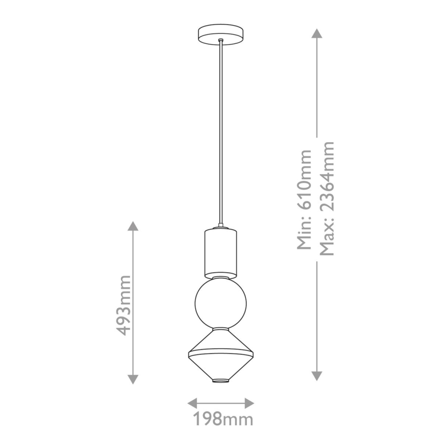 Alora Mood - LED Lustr na lanku BIJOU LED/20W/230V 3000K zlatá