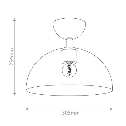 Alora Mood - Stropní svítidlo JUDE 1xE27/60W/230V pr. 30,5 cm černá