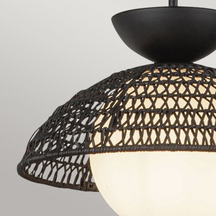 Alora Mood - Lustr na tyči PERTH 1xE27/60W/230V pr. 37,5 cm černá