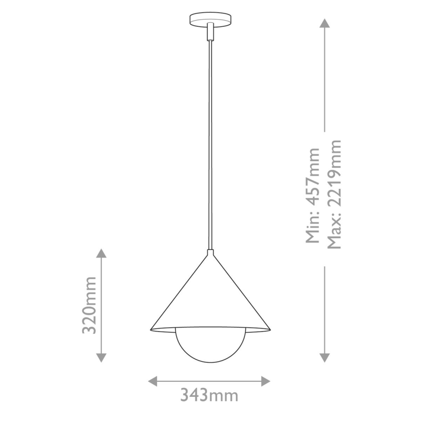 Alora Mood - Lustr na lanku REMYCK 1xE27/60W/230V pr. 34,3 cm zlatá
