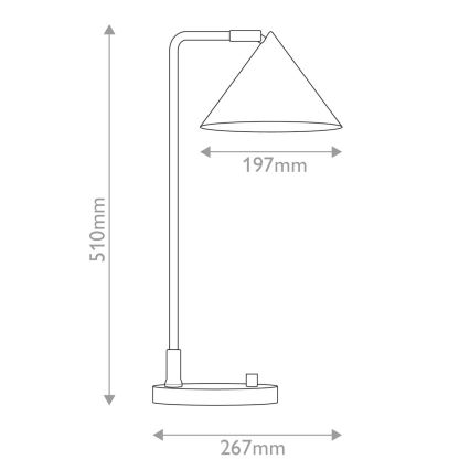 Alora Mood - Stolní lampa REMYCK 1xE27/60W/230V zlatá