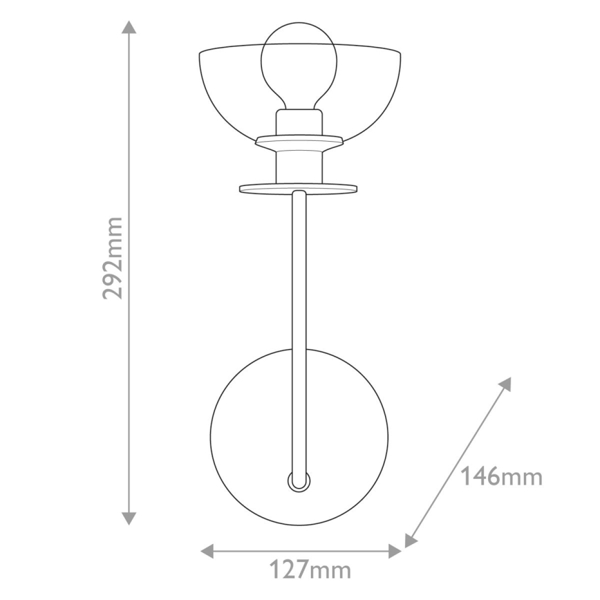 Alora Mood - Nástěnná lampa SYLVIA 1xE14/40W/230V zlatá