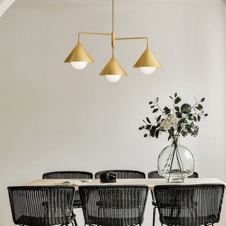 Alora Mood - Lustr na tyči REMYCK 3xE27/60W/230V zlatá