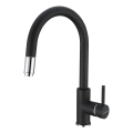 ALVEUS 1129022 - Dřezová baterie s vytahovací sprškou DELOS 38 cm granit/černá
